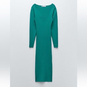 Zara- Turquoise fitted dress